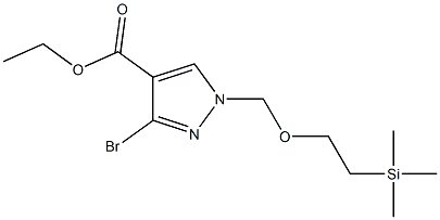 ethyl 3-bromo-1-((2-(trimethylsilyl)ethoxy)methyl)-1H-pyrazole-4-carboxylate Struktur