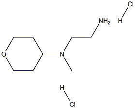 N1-methyl-N1-(tetrahydro-2H-pyran-4-yl)ethane-1,2-diamine dihydrochloride Struktur