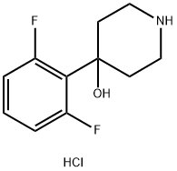 4-(2,6-difluorophenyl)piperidin-4-ol hydrochloride Struktur