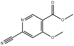 3-Pyridinecarboxylic acid, 6-cyano-4-methoxy-, methyl ester Struktur