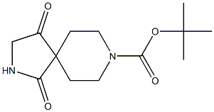 tert-butyl 1,4-dioxo-2,8-diazaspiro[4.5]decane-8-carboxylate Struktur