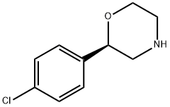 Morpholine, 2-(4-chlorophenyl)-, (2R)- Struktur