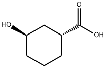 (1R,3R)-3-hydroxycyclohexane-1-carboxylic acid Struktur