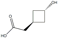 2-[trans-3-hydroxycyclobutyl]acetic acid Struktur