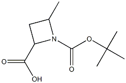 1-[(tert-butoxy)carbonyl]-4-methylazetidine-2-carboxylic acid Struktur