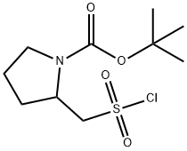 tert-butyl 2-[(chlorosulfonyl)methyl]pyrrolidine-1-carboxylate Struktur