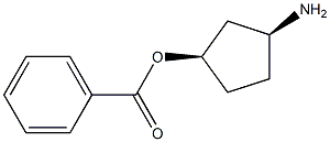 (1R,3S)-3-aminocyclopentan-1-ol benzoate Struktur