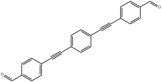 4,4'-(1,4-phenylenebis(ethyne-2,1-diyl))dibenzaldehyde Struktur