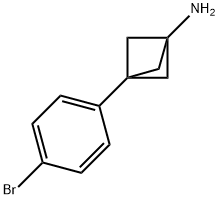 3-(4-Bromophenyl)bicyclo[1.1.1]pentan-1-amine Struktur