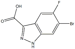 6-bromo-5-fluoro-1H-indazole-3-carboxylic acid Struktur