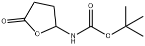 tert-butyl N-(5-oxooxolan-2-yl)carbamate Struktur