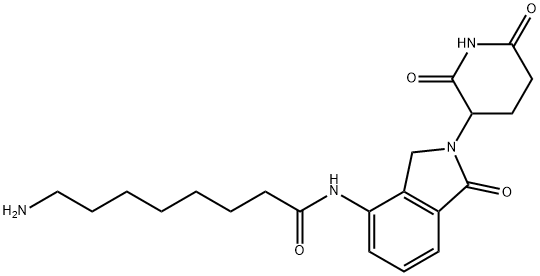 8-amino-N-(2-(2,6-dioxopiperidin-3-yl)-1-oxoisoindolin-4-yl)octanamide Struktur