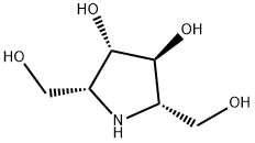 2,5-Pyrrolidinedimethanol, 3,4-dihydroxy-, (2S,3S,4S,5R)- Struktur