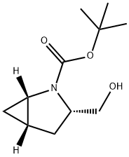 tert-butyl (1S,3S,5S)-3-(hydroxymethyl)-2-azabicyclo[3.1.0]hexane-2-carboxylate Struktur