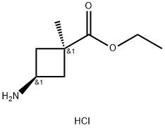 ethyl cis-3-amino-1-methylcyclobutanecarboxylate hydrochloride Struktur