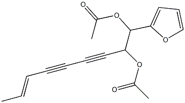 (1,5E,11E)-tridecatriene-7,9-diyne-3,4-diacetate Struktur