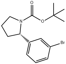 (S)-tert-Butyl 2-(3-bromophenyl)pyrrolidine-1-carboxylate Struktur