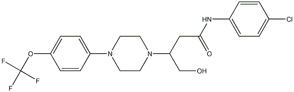 N-(4-chlorophenyl)-4-hydroxy-3-(4-(4-(trifluoromethoxy)phenyl)piperazin-1-yl)butanamide Struktur