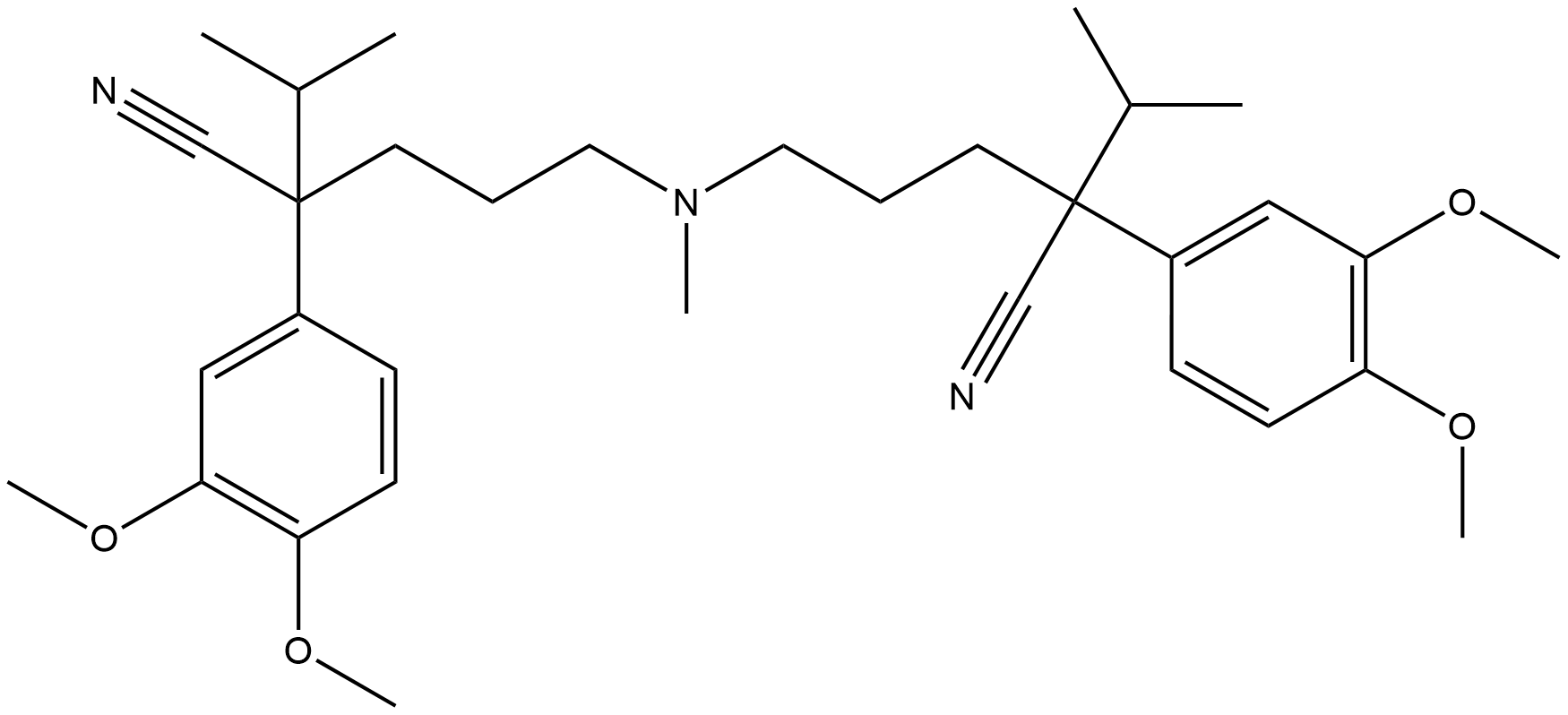 Verapamil Impurity N Struktur