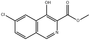 methyl 6-chloro-4-hydroxyisoquinoline-3-carboxylate Struktur