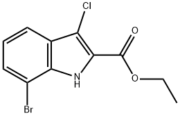 ethyl 7-bromo-3-chloro-1H-indole-2-carboxylate Struktur