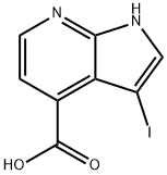 3-Iodo-1H-pyrrolo[2,3-b]pyridine-4-carboxylic acid Struktur