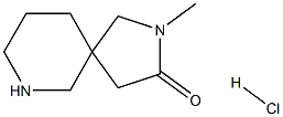 2-methyl-2,7-diazaspiro[4.5]decan-3-one hydrochloride Struktur