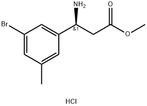 METHYL (3S)-3-AMINO-3-(3-BROMO-5-METHYLPHENYL)PROPANOATE HYDROCHLORIDE Struktur