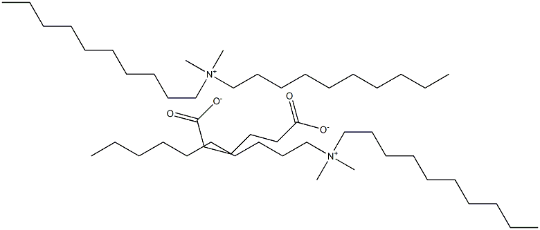 bis(N-decyl-N,N-dimethyldecan-1-aminium) adipate Struktur