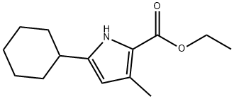 Ethyl 5-cyclohexyl-3-methyl-1H-pyrrole-2-carboxylate Struktur