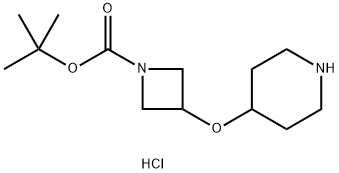 tert-butyl 3-(piperidin-4-yloxy)azetidine-1-carboxylate hydrochloride Struktur