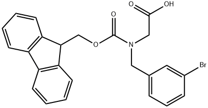 N-Fmoc-3-bromobenzyl-glycine Struktur