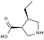 (3S,4R)-4-ethylpyrrolidine-3-carboxylic acid Struktur