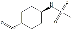 N-[trans-4-formylcyclohexyl]methanesulfonamide Struktur