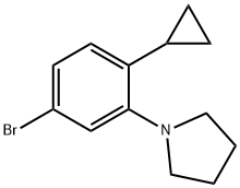 1-(5-bromo-2-cyclopropylphenyl)pyrrolidine Struktur