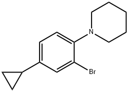 1-(2-bromo-4-cyclopropylphenyl)piperidine Struktur