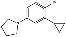 1-(4-bromo-3-cyclopropylphenyl)pyrrolidine Struktur