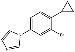 1-(3-bromo-4-cyclopropylphenyl)-1H-imidazole Struktur