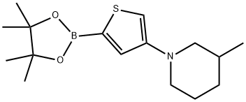 4-(3-Methylpiperidin-1-yl)thiophene-2-boronic acid pinacol ester Struktur