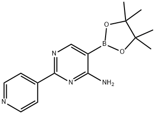 4-Amino-2-(pyridin-4-yl)pyrimidine-5-boronic acid pinacol ester Struktur