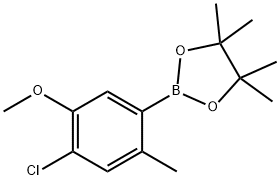 4-Chloro-5-methoxy-2-methylphenylboronic acid pinacol ester Struktur