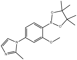 2-Methoxy-4-(2-methylimidazol-yl)phenylboronic acid pinacol ester Struktur