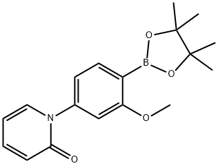 2-Methoxy-4-(1H-pyridin-2-one)phenylboronic acid pinacol ester Struktur