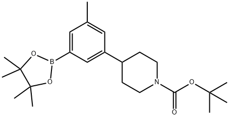 3-Methyl-5-(N-Boc-piperidin-4-yl)phenylboronic acid pinacol ester Struktur