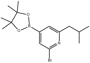 2-Bromo-6-(iso-butyl)pyridine-4-boronic acid pinacol ester Struktur