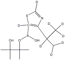 [4-(iso-Propyl)thiazole-d8]-5-boronic acid pinacol ester Struktur