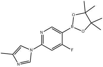 4-Fluoro-2-(4-methylimidazol-1-yl)pyridine-5-boronic acid pinacol ester Struktur