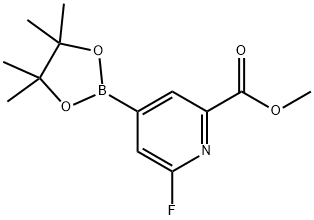 methyl 6-fluoro-4-(4,4,5,5-tetramethyl-1,3,2-dioxaborolan-2-yl)picolinate Struktur