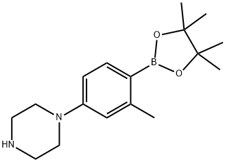 2-Methyl-4-(piperazin-1-yl)phenylboronic acid pinacol ester Struktur