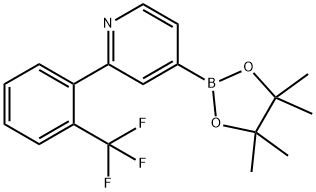 4-(4,4,5,5-tetramethyl-1,3,2-dioxaborolan-2-yl)-2-(2-(trifluoromethyl)phenyl)pyridine Struktur